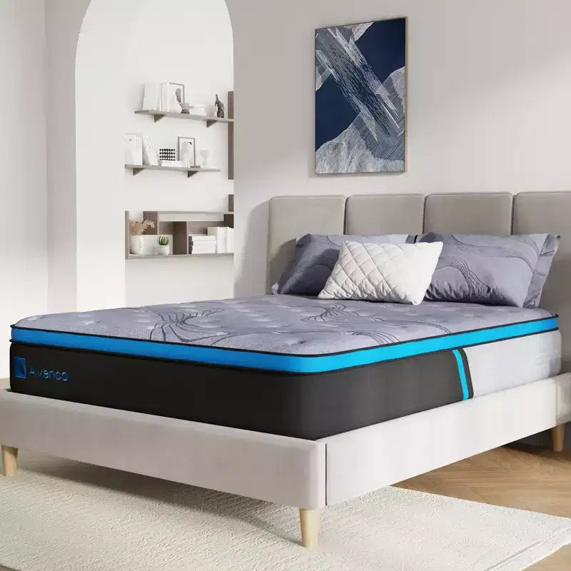 Matelas hybride mi-ferme en mousse à mémoire de forme et ressorts ensachés