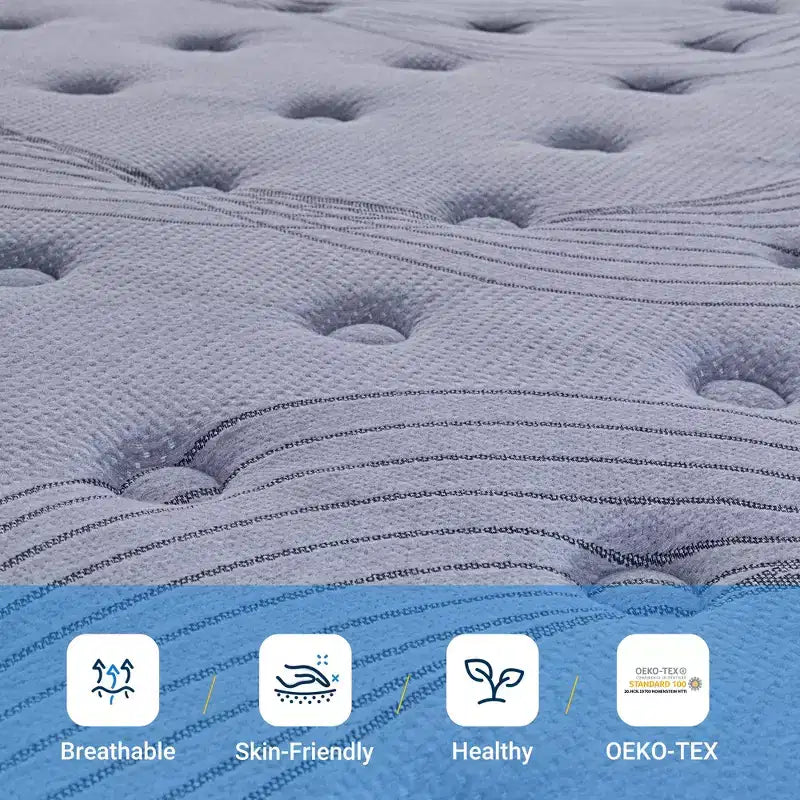 Matelas hybride mi-ferme en mousse à mémoire de forme et ressorts ensachés