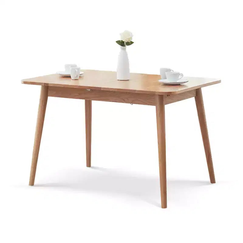 Table à manger extensible, Table en bois télescopique moderne pour 6 à 8 personnes