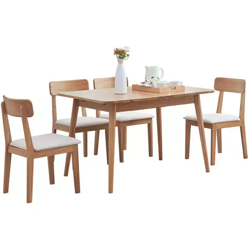 Table à manger extensible, Table en bois télescopique moderne pour 6 à 8 personnes