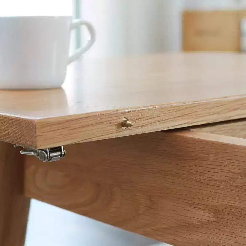 Table à manger extensible, Table en bois télescopique moderne pour 6 à 8 personnes