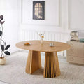 Table à manger moderne extensible 3 positions, table sur pied ronde de 117 cm convertible