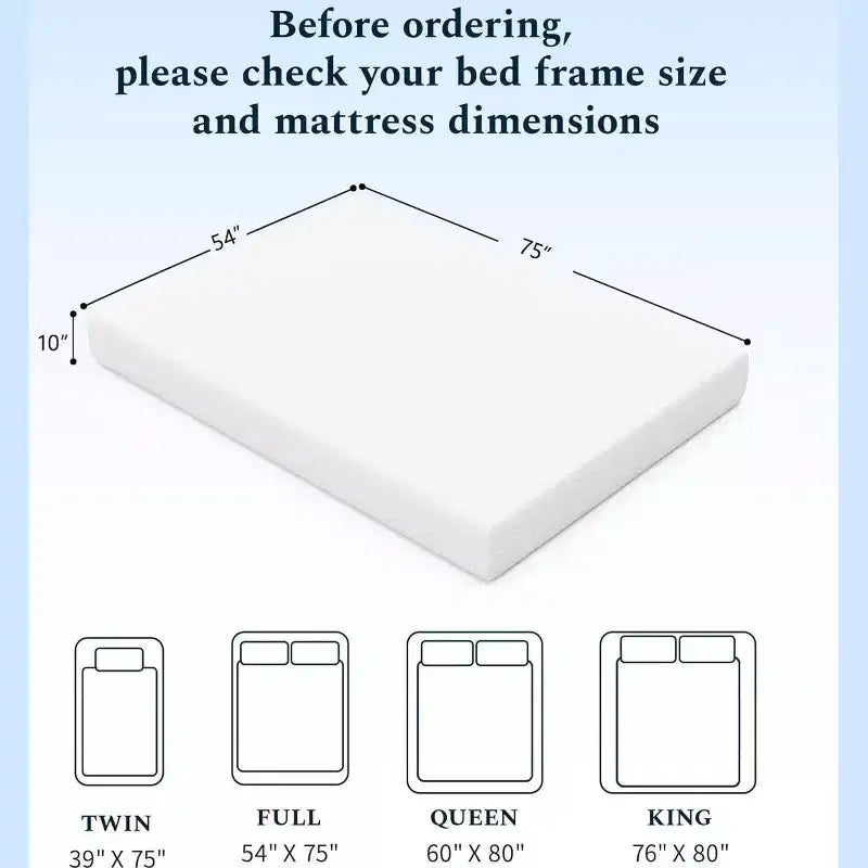 Matelas à fermeté moyenne, matelas en mousse à mémoire de forme avec gel rafraîchissant