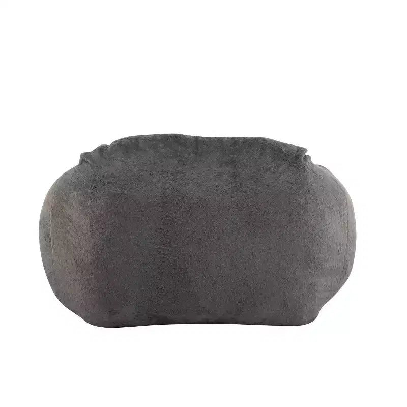 Fauteuil poire d'intérieur en fausse fourrure grise