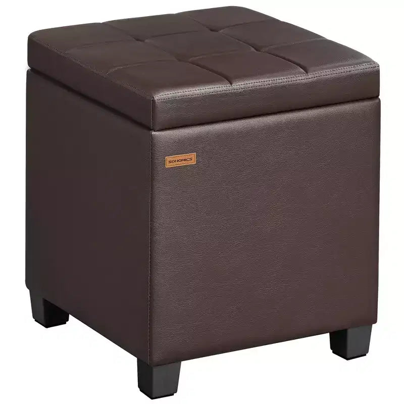 Ottoman de rangement carré, Repose-pieds avec pieds, Cube ottoman