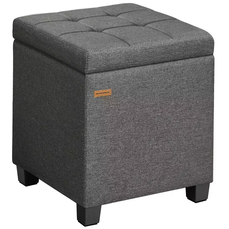 Ottoman de rangement carré, Repose-pieds avec pieds, Cube ottoman