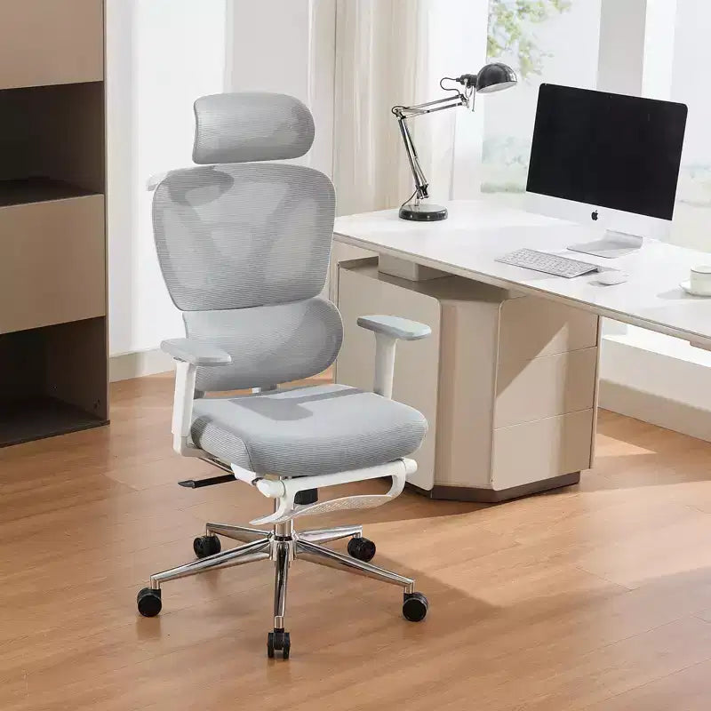 Ergonomic Office Chair, Computer Desk Chair Comfy with Adjustable Padded Headrest,Comfortable Lumbar Support &amp;3D Armrest Gaming Chairs,Gray
