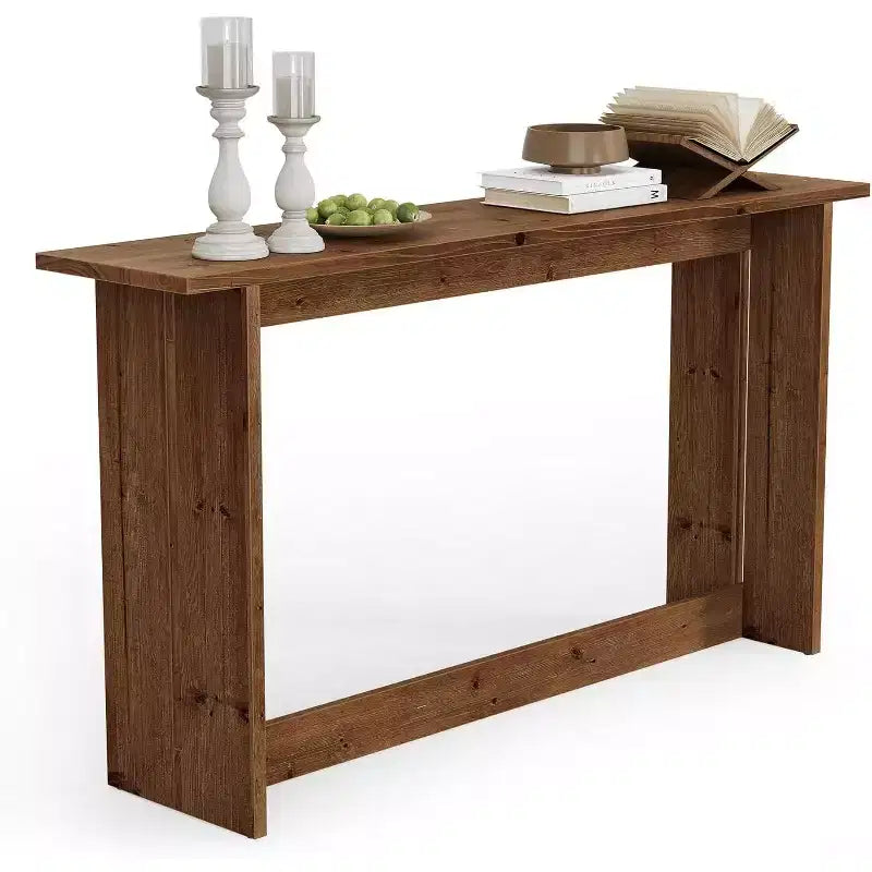 Lantine 63 Long Solid Wood Console Table, Farmhouse Entryway Table, Sofa Table Behind Couch for Living Room, Hallway, Foyer
