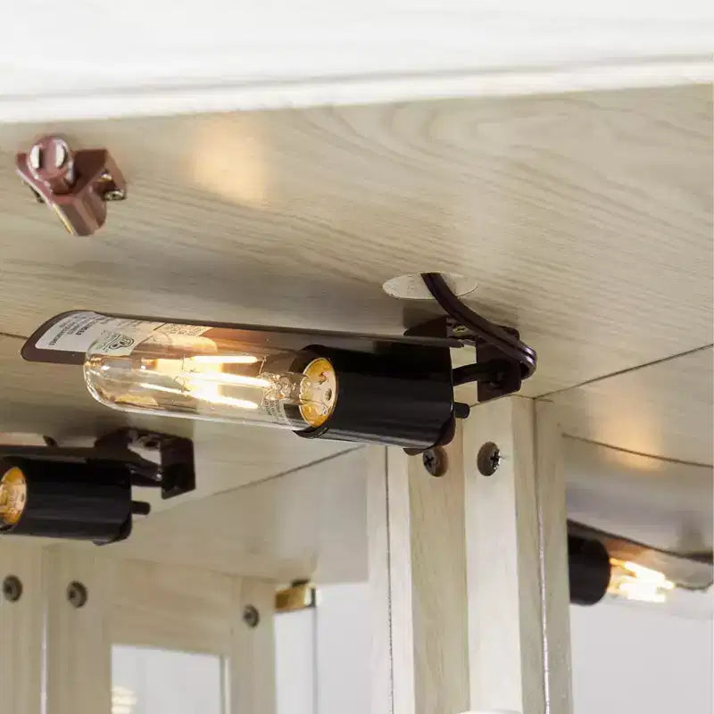 Meuble micro-ondes de cuisine avec placage, découpe micro-ondes, étagère réglable