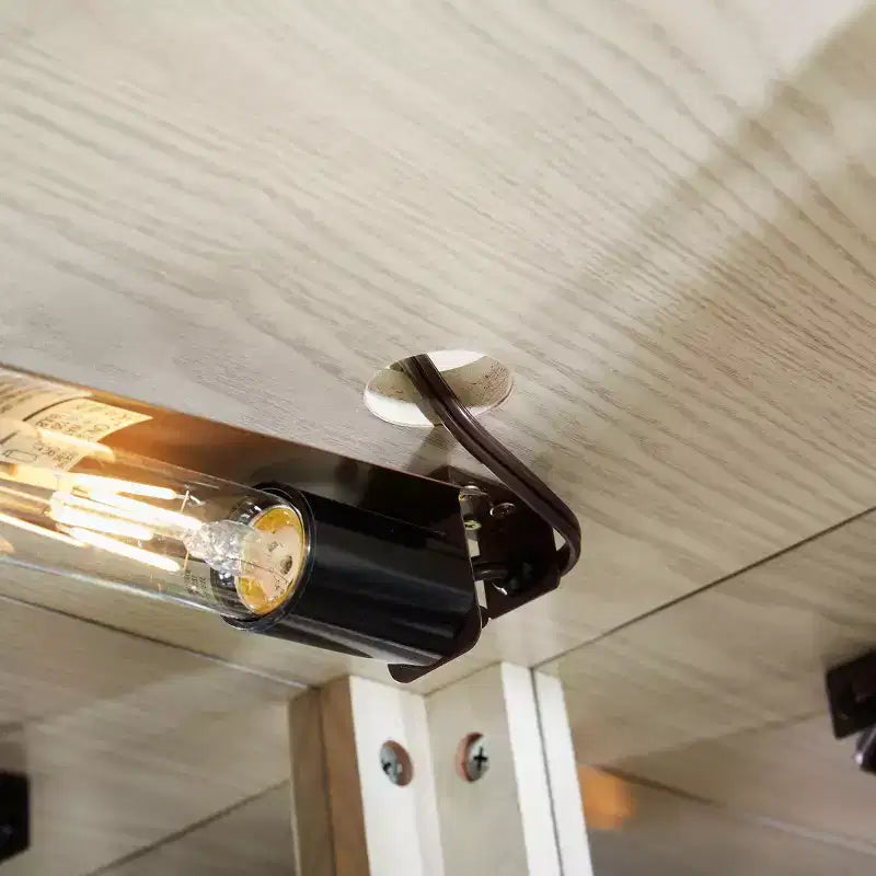 Meuble micro-ondes de cuisine avec placage, découpe micro-ondes, étagère réglable
