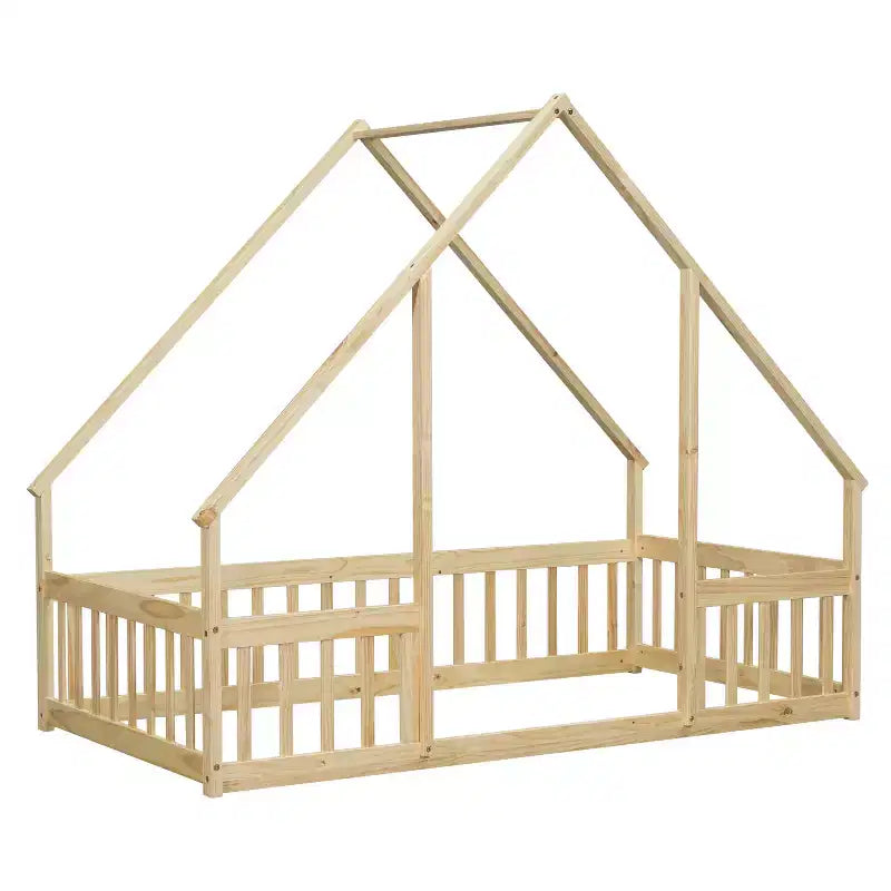 Cadre de lit jumeau rembourré en similicuir, design silencieux