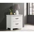 Stylish Functional 2 Drawer Nightstand for Bedroom Living Room