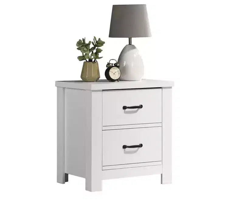 Table de chevet élégante et fonctionnelle à 2 tiroirs pour chambre à coucher ou salon