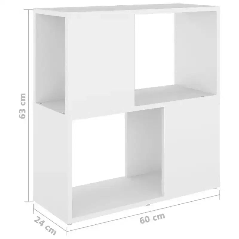 vidaXL Book Cabinet White Engineered wood Medium Book Cabinet
