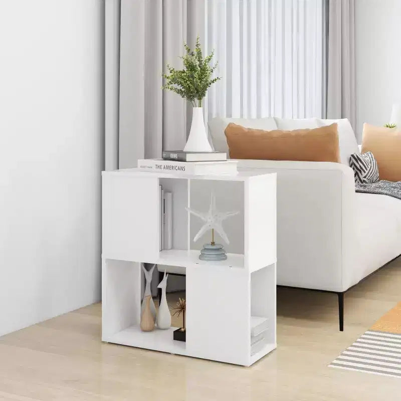 vidaXL Book Cabinet White Engineered wood Medium Book Cabinet