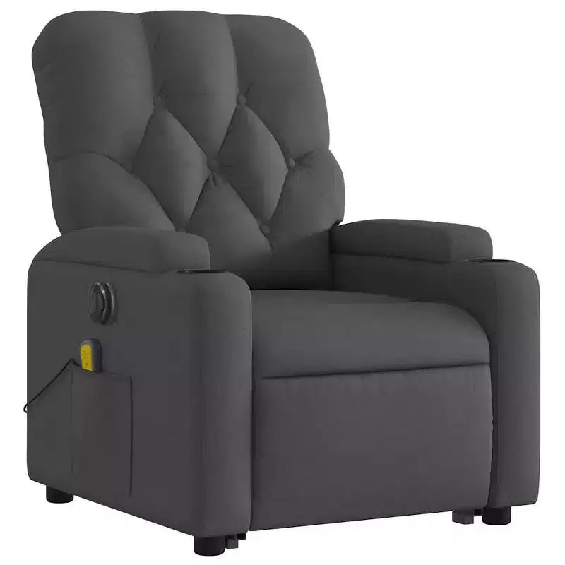 vidaXL Stand Up Massage Recliner Chair Dark Gray