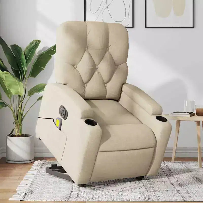 vidaXL Stand Up Massage Recliner Chair Dark Gray