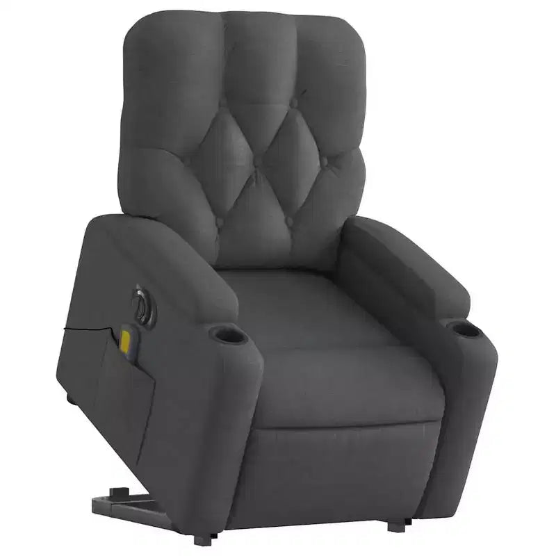 vidaXL Stand Up Massage Recliner Chair Dark Gray
