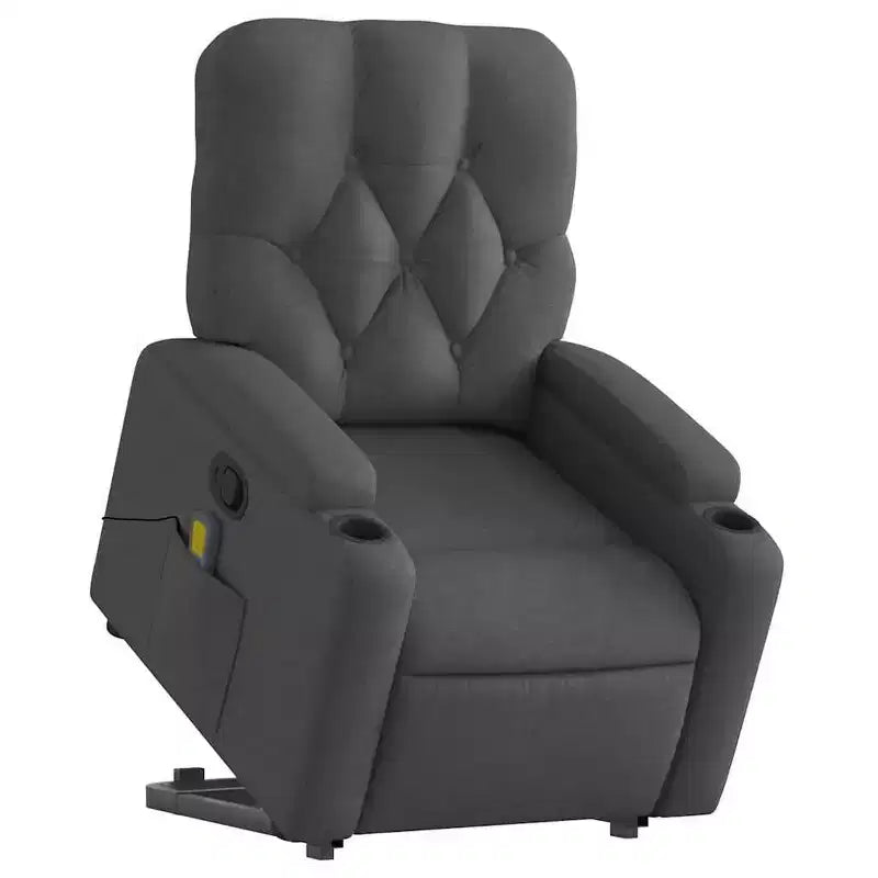 vidaXL Stand Up Massage Recliner Chair Dark Gray