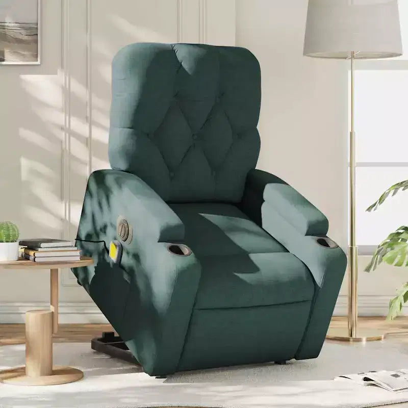 vidaXL Stand Up Massage Recliner Chair Dark Gray