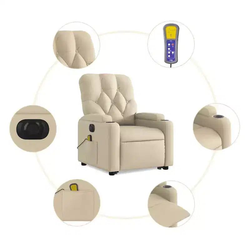 vidaXL Stand Up Massage Recliner Chair Dark Gray