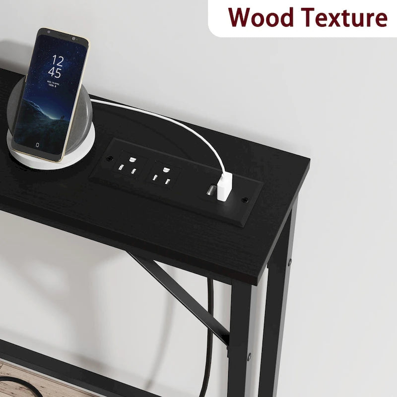 5.9 Narrow Sofa Table with Outlets