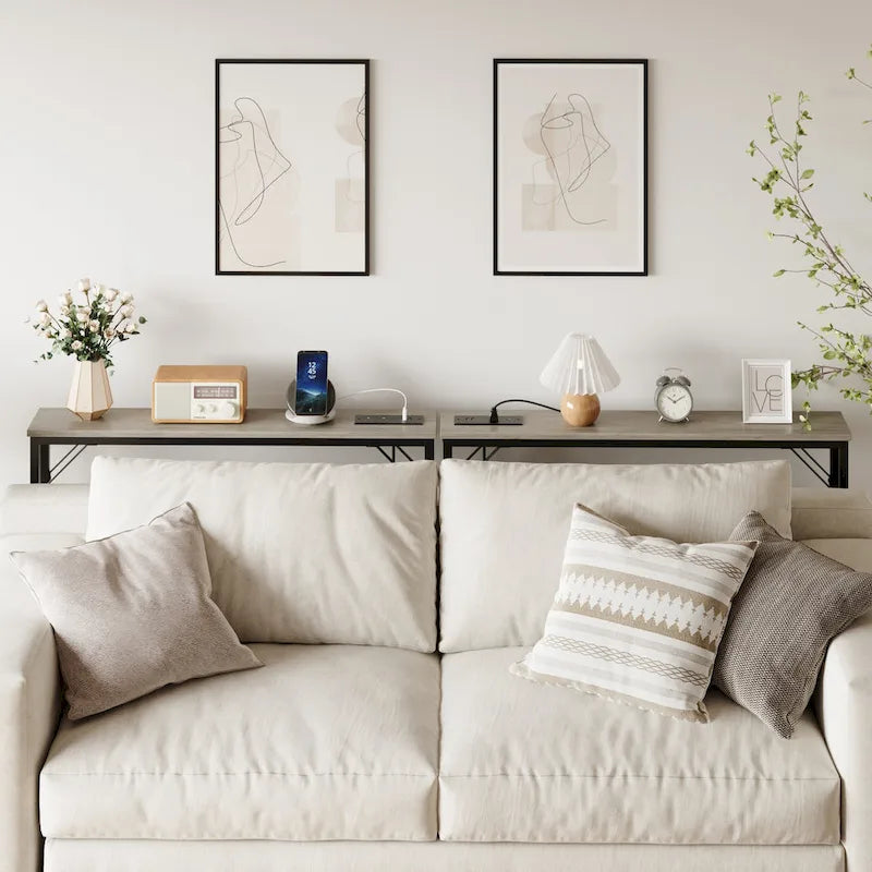 5.9 Narrow Sofa Table with Outlets