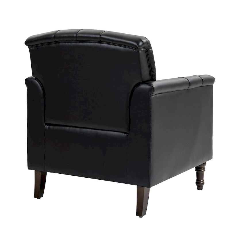 Modern Tufted Accent Armchair with Nailhead Trim Set of 2