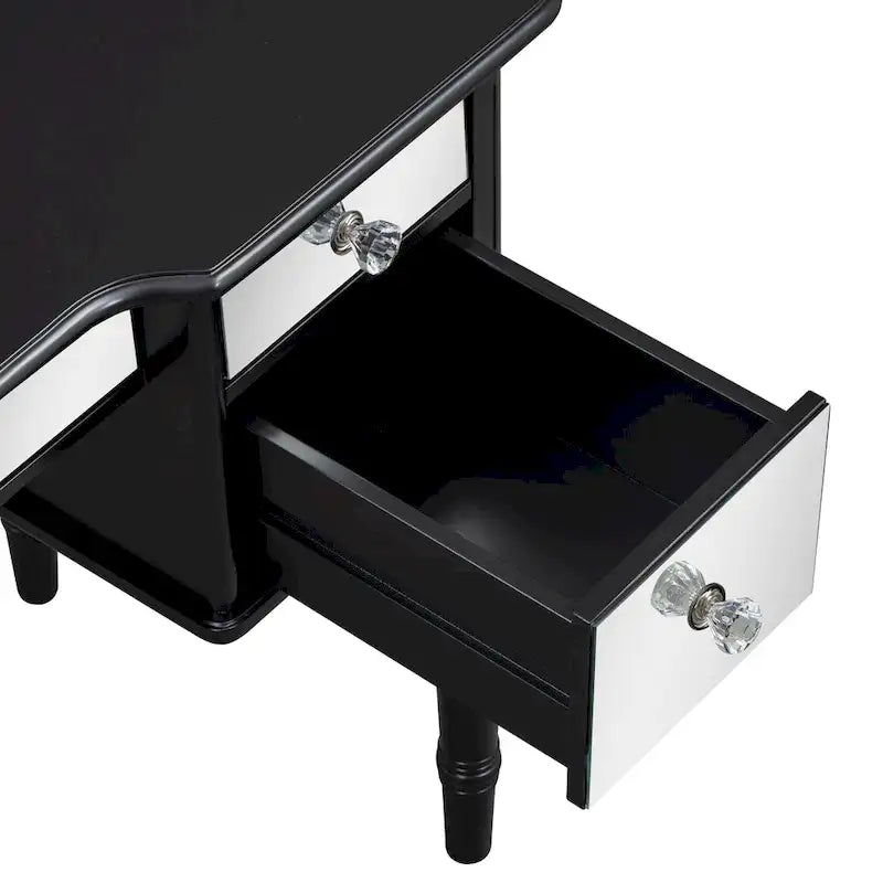 43 Dressing Table Set with Mirrored Drawers and Stool