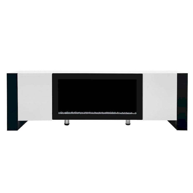 Modern 68.1 Fireplace TV Stand with 2 Large Cabinets for TVs up to 78