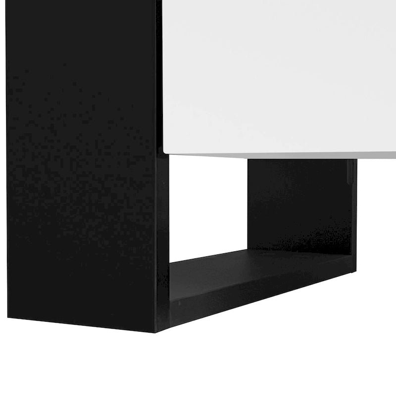 Modern 68.1 Fireplace TV Stand with 2 Large Cabinets for TVs up to 78