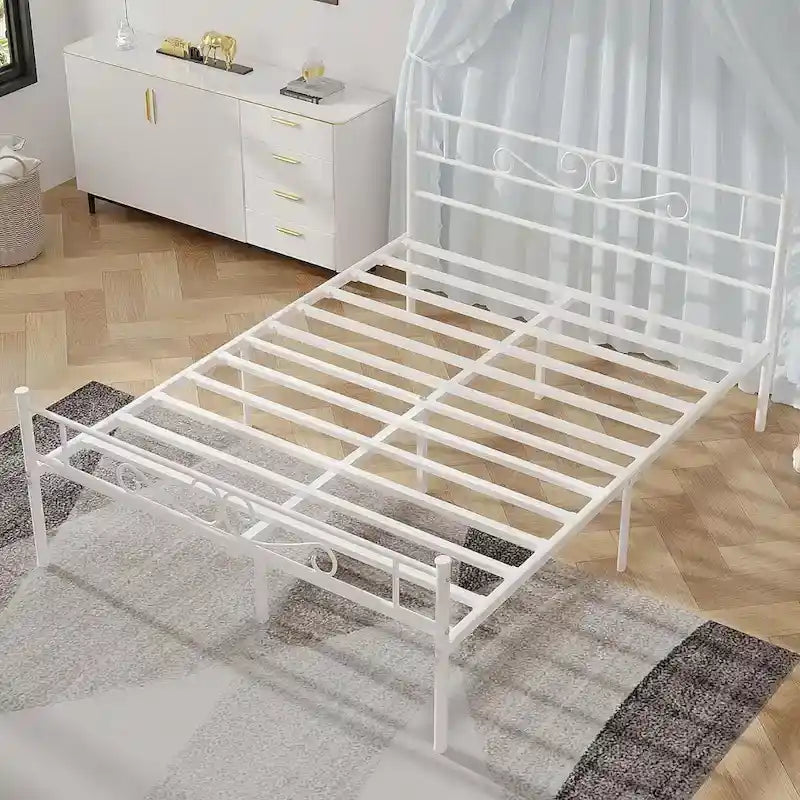 Metal Bed Frame with Headboard and Footboard- Twin/Full/Queen Size Bed