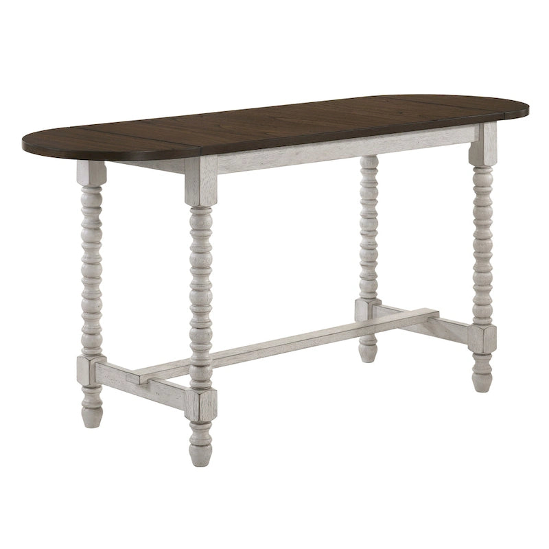 Vexl Walnut 71-inch Counter Height Table w/ Drop Leaf by Furniture of America