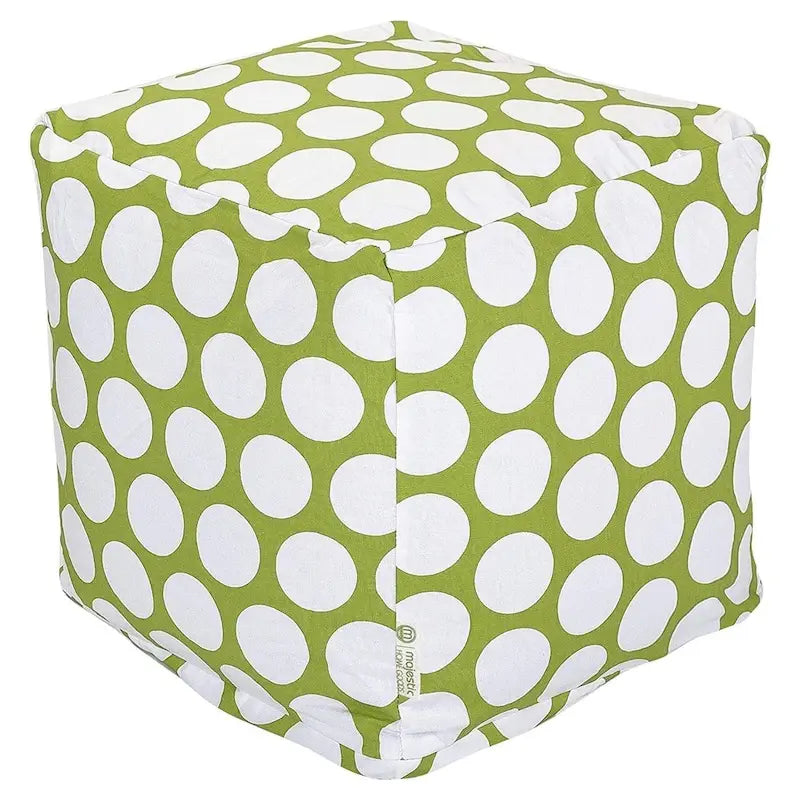 Majestic Home Goods Large Polka Dot Indoor Ottoman Pouf Cube - Small
