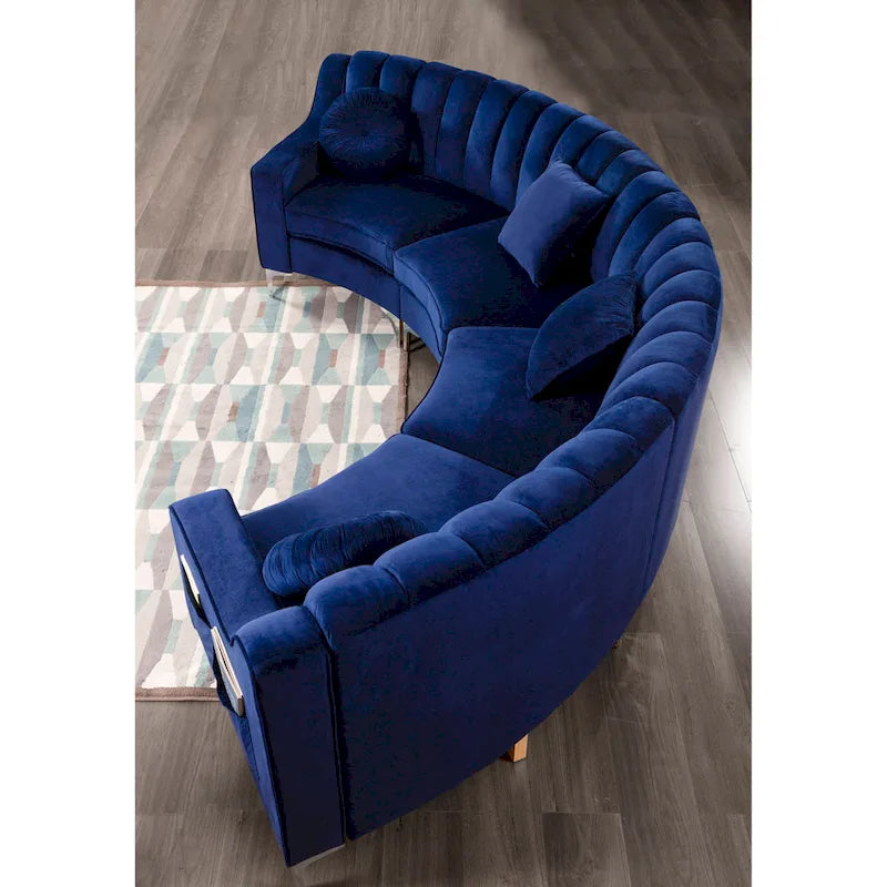 Velvet Sofas & Couches 4 Seats Round shape - 142