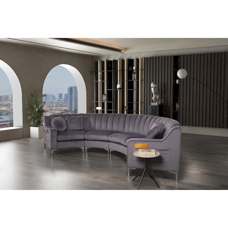 Velvet Sofas & Couches 4 Seats Round shape - 142