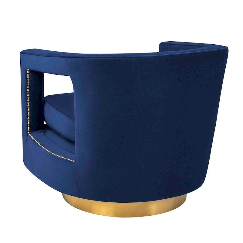 Stark Modern Velvet Swivel Accent Chair