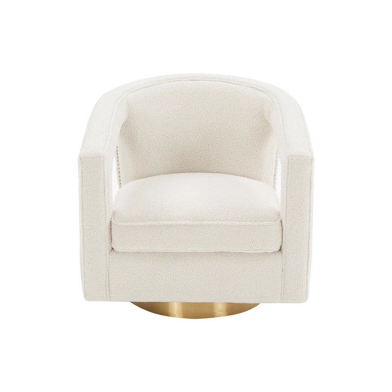Stark Modern Velvet Swivel Accent Chair