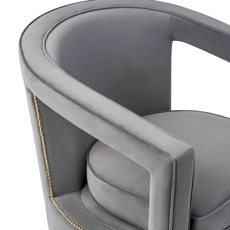 Stark Modern Velvet Swivel Accent Chair