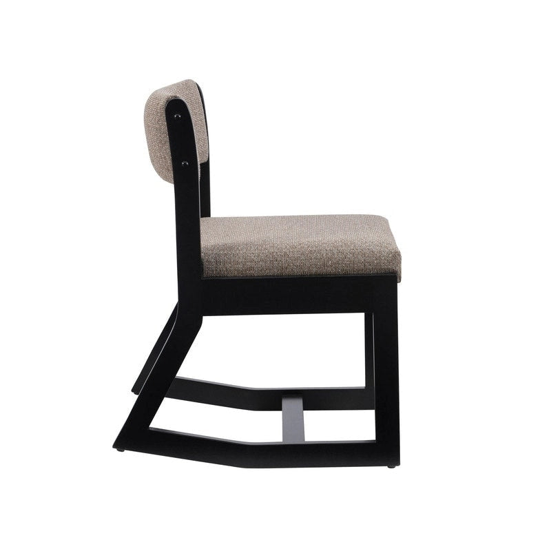 Clyde Solid Wood Black Sled Base Accent Chair