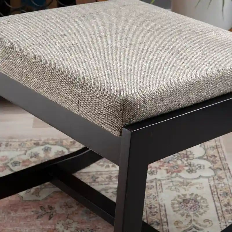 Clyde Solid Wood Black Sled Base Accent Chair