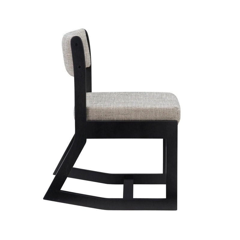 Clyde Solid Wood Black Sled Base Accent Chair