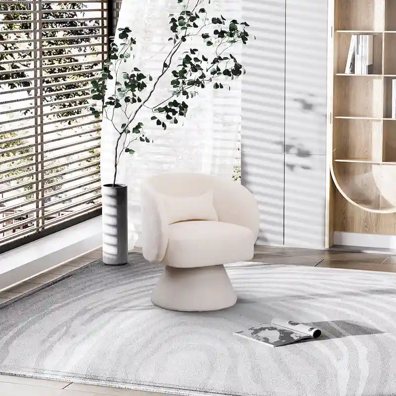 Ouyessir 360 Degree Modern Swivel Cuddle Barrel Sofa Chairs