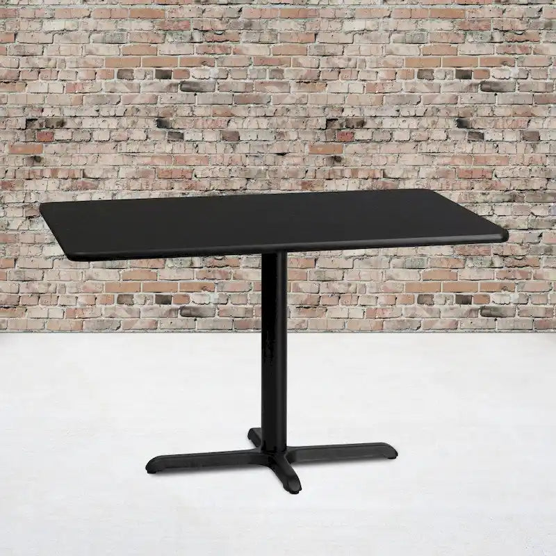 30 x 48 Rectangular Laminate Table Top w/ 23.5 x 29.5 Table Height Base - 30W x 48D x 31.125H