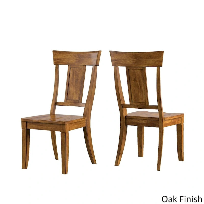 Eleanor Oak Extending Oval Wood Table Panel Back 5-piece Dining Set by iNSPIRE Q Classic