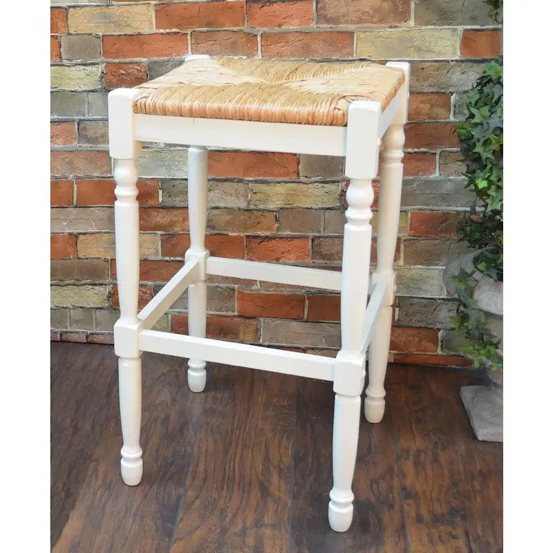 30 inch Antique White Morgan Bar Stool