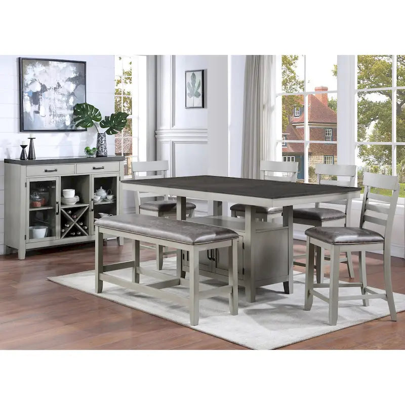 Steve Silver Hasbrook 7-Piece Dining Set with Optional Server
