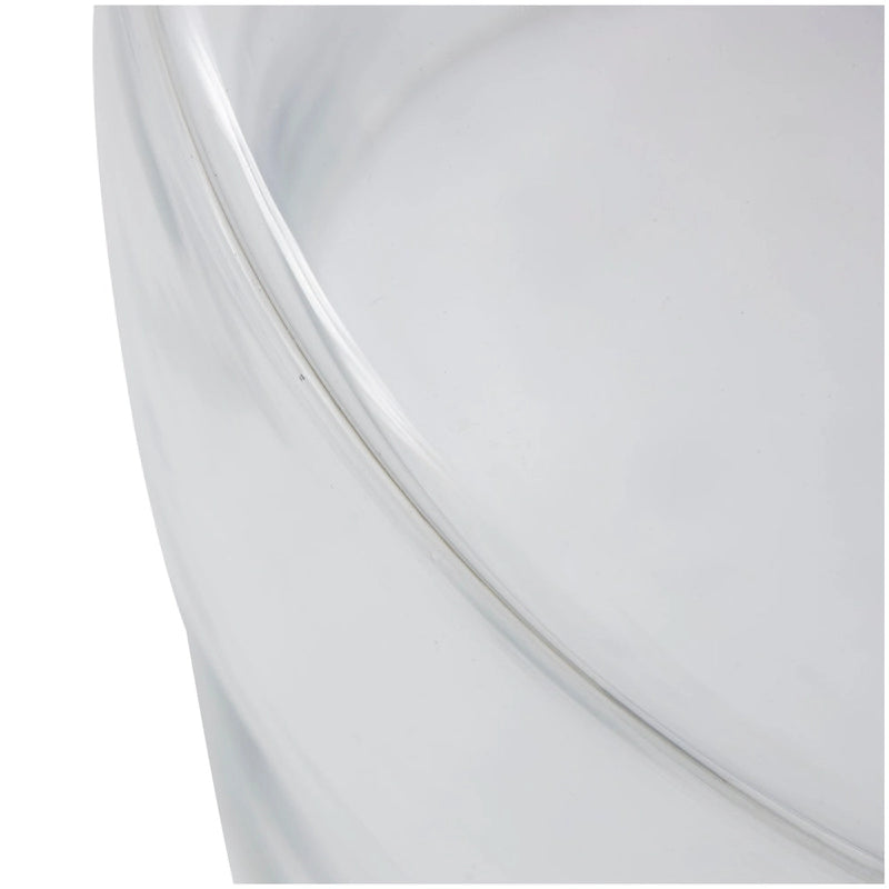 Glass Modern Accent Table - Clear or Red - Roche River Decor