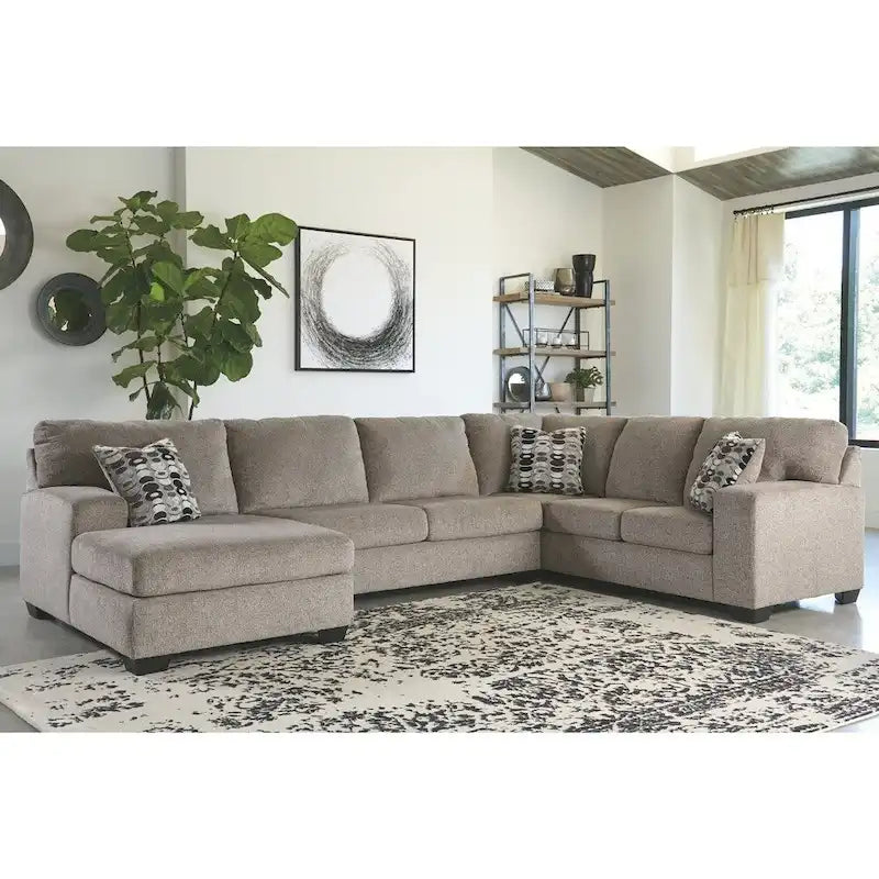 Ballinasloe 3-Piece Sectional with Left Facing Chaise - Platinum