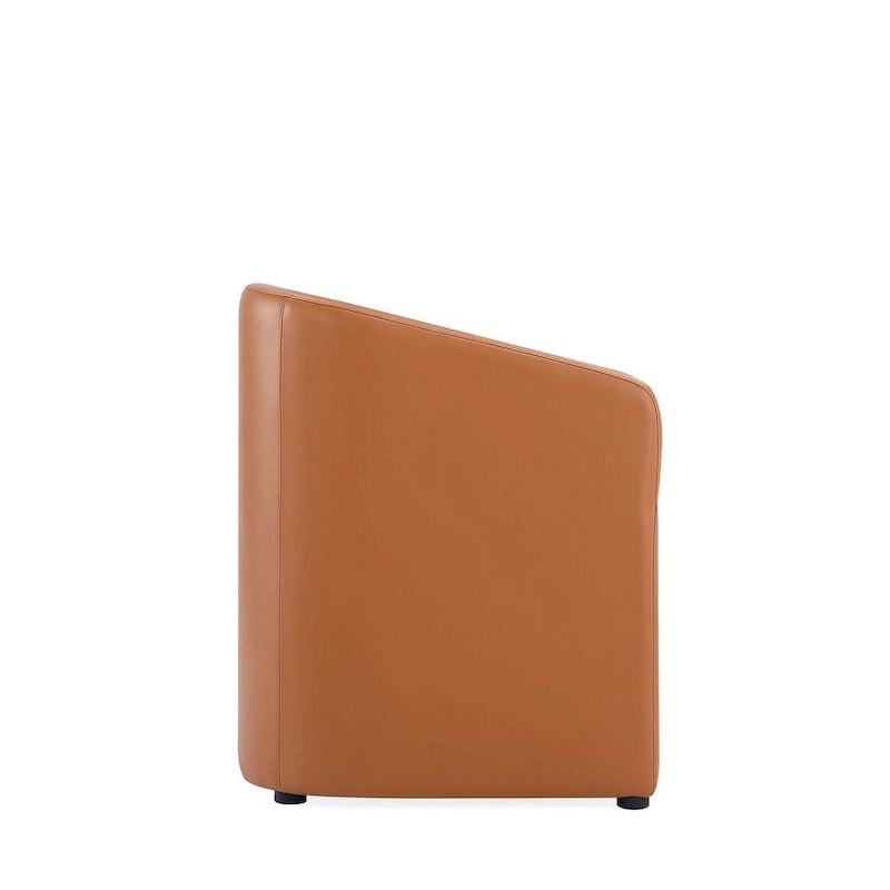 Manhattan Comfort Anna Modern Round Faux Leather Dining Armchair
